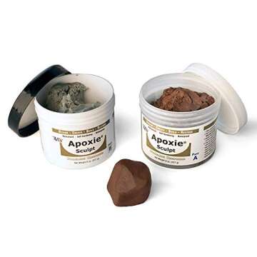 Aves Apoxie Sculpt - 2 Part Modeling Compound (A & B) - 1 Pound, Apoxie Sculpt for Sculpting, Modeling, Filling, Repairing, Simple to Use and Durable Self-Hardening Modeling Compound - Bronze