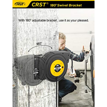 CRST Retractable 55FT Extension Cord Reel for Safety
