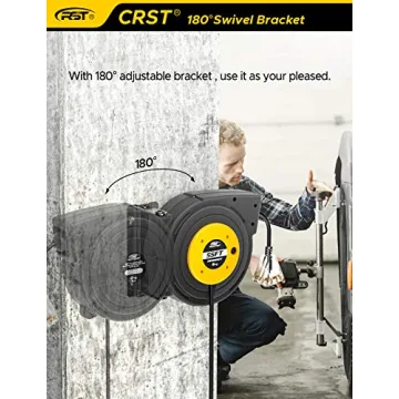 CRST Retractable 55FT Extension Cord Reel for Safety