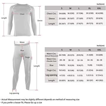 FITEXTREME MAXHEAT Mens Thermal Underwear Long Johns Set with Fleece Lined Black L