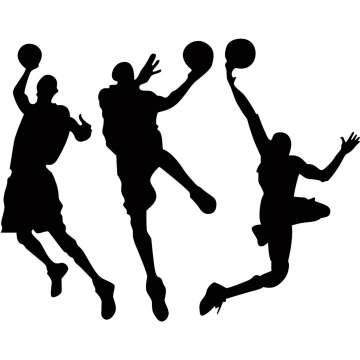 Basketball Players Wall Decal for Kids' Rooms