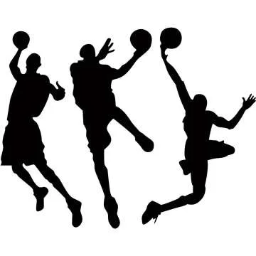 Basketball Players Wall Decal for Kids' Rooms