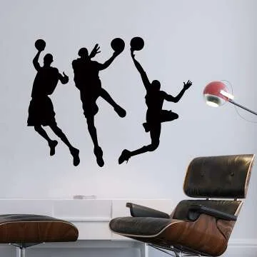 Basketball Players Wall Decal for Kids' Rooms