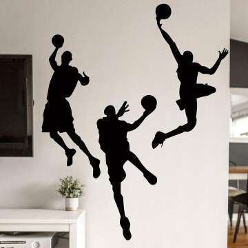 Basketball Players Wall Decal for Kids' Rooms