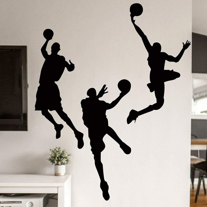 Basketball Players Wall Decal for Kids' Rooms