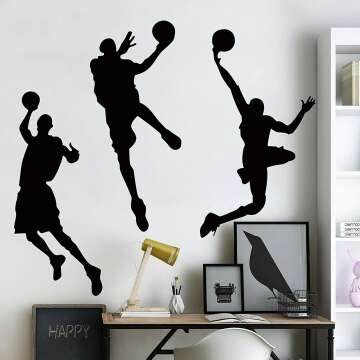 Basketball Players Wall Decal for Kids' Rooms