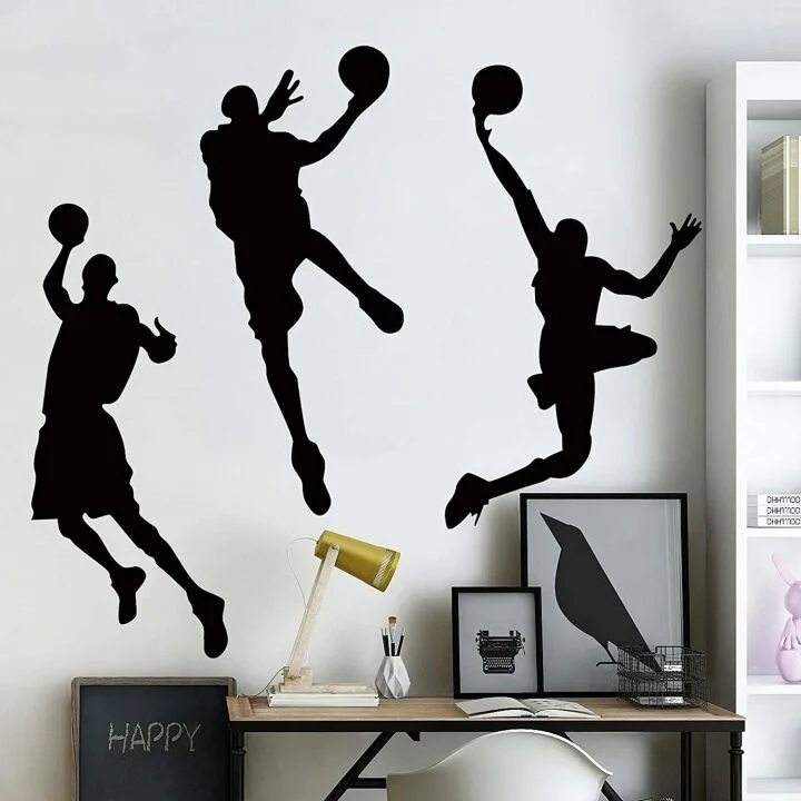 Basketball Players Wall Decal for Kids' Rooms