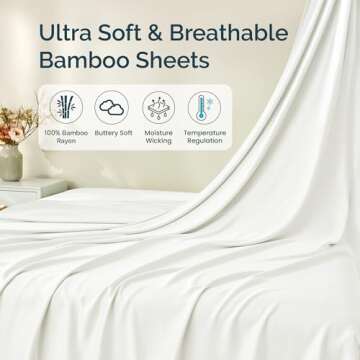 GOKOTTA King Size Bed Sheets 6 Piece Set, 100% Rayon Derived from Bamboo, Cooling for Hot Sleepers-L...