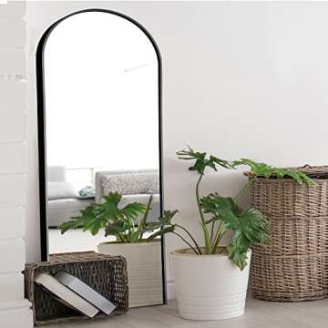 Natsukage Arched Floor Mirror - Stylish & Durable 71x28 Inch