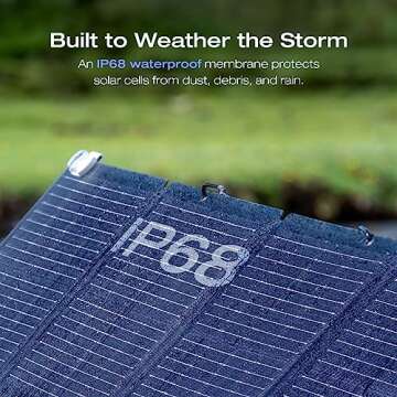 EF ECOFLOW 160 Watt Portable Solar Panel for Power Station, Foldable Solar Charger with Adjustable Kickstand, Waterproof IP68 for Outdoor Camping RV Off Grid System