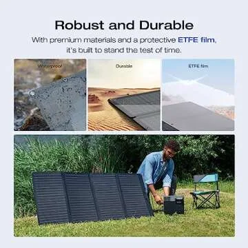 EF ECOFLOW 160 Watt Portable Solar Panel for Power Station, Foldable Solar Charger with Adjustable Kickstand, Waterproof IP68 for Outdoor Camping RV Off Grid System
