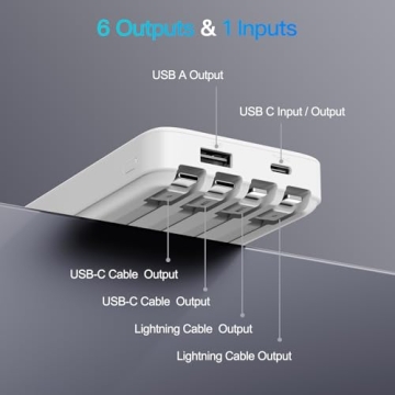 2026 Super Fast Portable Charger with Built-in Cables