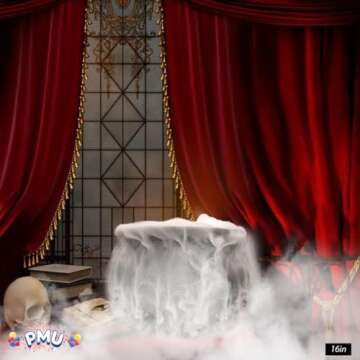 PMU 16 Inch Halloween Black Cauldron Kettle, Halloween Black Plastic Witch Cauldron Kettle, Halloween Party Decorations, Halloween Decorations Indoor & Outdoor, Party Favor Decoration (1/Pkg) Pkg/1