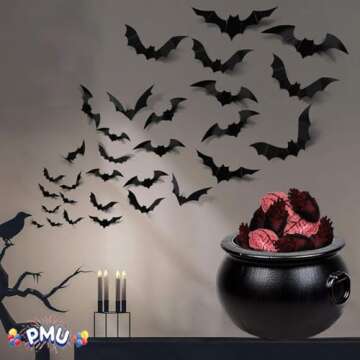 PMU 16 Inch Halloween Black Cauldron Kettle, Halloween Black Plastic Witch Cauldron Kettle, Halloween Party Decorations, Halloween Decorations Indoor & Outdoor, Party Favor Decoration (1/Pkg) Pkg/1