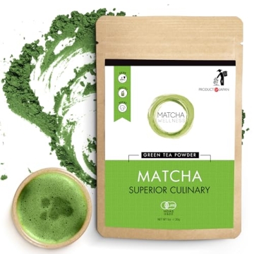 eco heed Organic Japanese Matcha Green Tea Powder - Premium Superior Culinary Grade - Stone Ground N...
