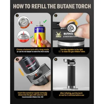 RAVS Durable Butane Torch Lighter for Cooking and Crafts