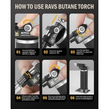 RAVS Durable Butane Torch Lighter for Cooking and Crafts