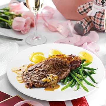 Foraineam 6 Pack Porcelain Dinner Plates - 10 Inch White