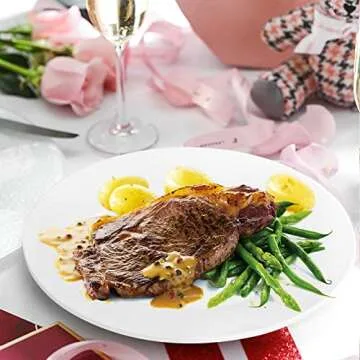 Foraineam 6 Pack Porcelain Dinner Plates - 10 Inch White