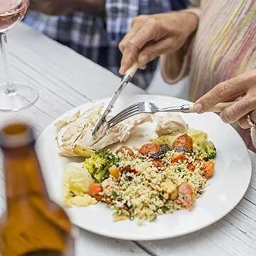 Foraineam 6 Pack Porcelain Dinner Plates - 10 Inch White