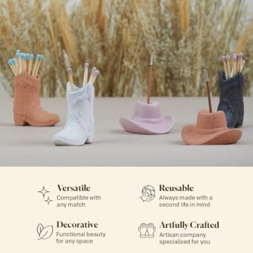 Paddywax Cowboy Hat Incense Burner with 100 Sticks