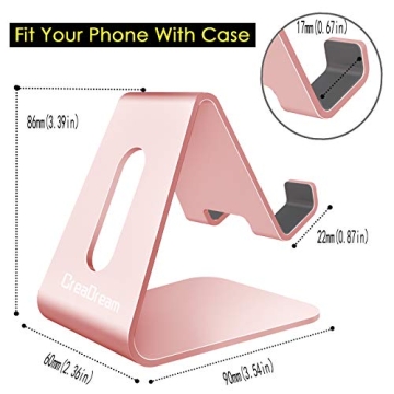 CreaDream Aluminum Cell Phone Stand for Comfortable Usage