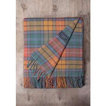 The Tartan Blanket Co. Lambswool Blanket Buchanan Antique Tartan (59" x 79")