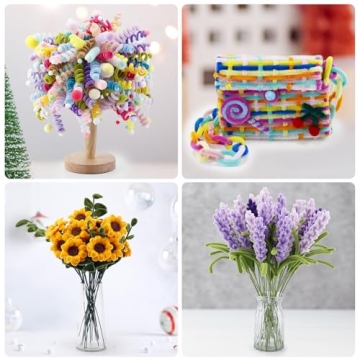 Caydo 360 Pipe Cleaners - 40 Colorful Chenille Stems for Crafts