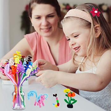 Caydo 360 Pipe Cleaners - 40 Colorful Chenille Stems for Crafts