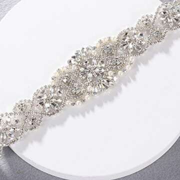 Yanstar Bridal Rhinestone Belt for Elegant Weddings