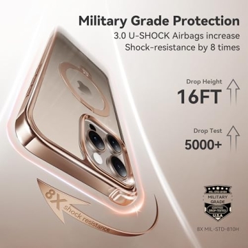 CASEKOO Slim Rose Gold Case for iPhone 16 Pro Max