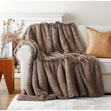 Luxury Brown Faux Fur Blanket for Cozy Comfort and Style