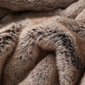 Luxury Brown Faux Fur Blanket for Cozy Comfort and Style