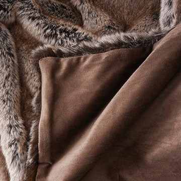 Luxury Brown Faux Fur Blanket for Cozy Comfort and Style