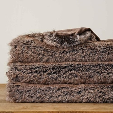 Luxury Brown Faux Fur Blanket for Cozy Comfort and Style