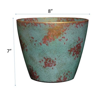 Patina Copper Planter Vogue - Elegant 8-Inch Decor