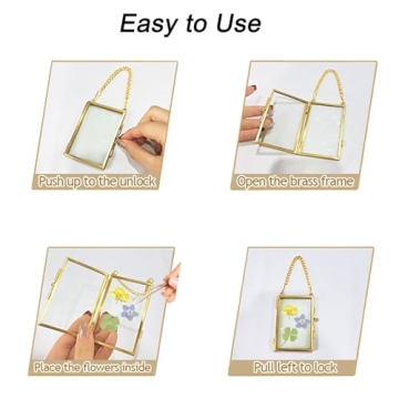 4PCS Double Glass Frames for Creative Home Decor