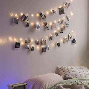 Hanging String Lights for Pictures & Ambiance