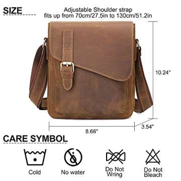 Augus Leather Messenger Bag - Stylish & Functional