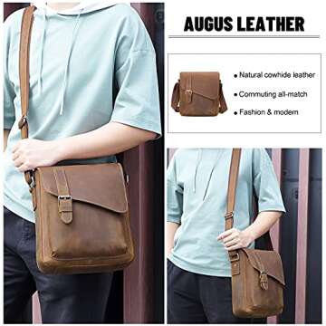Augus Leather Messenger Bag - Stylish & Functional