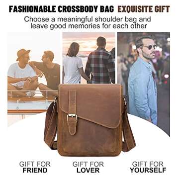 Augus Leather Messenger Bag - Stylish & Functional