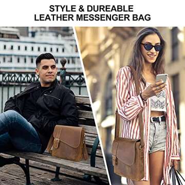 Augus Leather Messenger Bag - Stylish & Functional