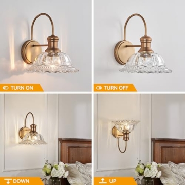 Elegant HDDFL Brass Wall Sconce for Modern Decor