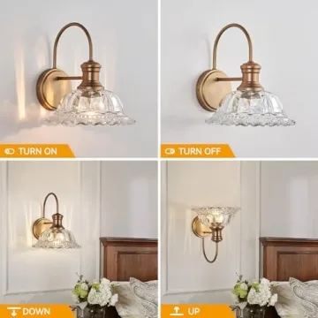 Elegant HDDFL Brass Wall Sconce for Modern Decor