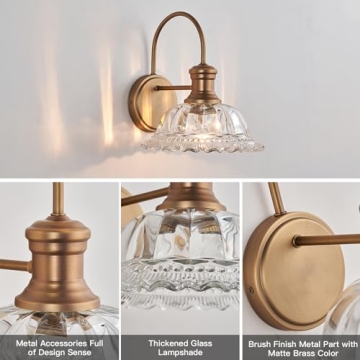 Elegant HDDFL Brass Wall Sconce for Modern Decor