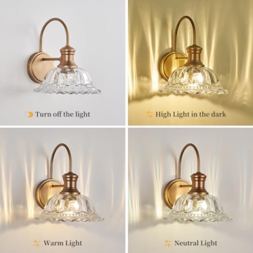 Elegant HDDFL Brass Wall Sconce for Modern Decor