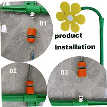 Eaarliyam Crazy Daisy Sprinkler, Plastic Garden Sprinkler Dancing Flower Sprinklers, Children Sprinkler Toy for Yard Watering Kids Playing (Yellow)