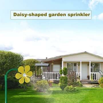 Eaarliyam Crazy Daisy Sprinkler, Plastic Garden Sprinkler Dancing Flower Sprinklers, Children Sprinkler Toy for Yard Watering Kids Playing (Yellow)