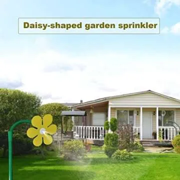 Eaarliyam Crazy Daisy Sprinkler, Plastic Garden Sprinkler Dancing Flower Sprinklers, Children Sprinkler Toy for Yard Watering Kids Playing (Yellow)