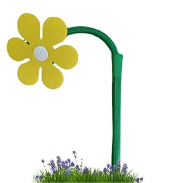 Eaarliyam Crazy Daisy Sprinkler, Plastic Garden Sprinkler Dancing Flower Sprinklers, Children Sprinkler Toy for Yard Watering Kids Playing (Yellow)
